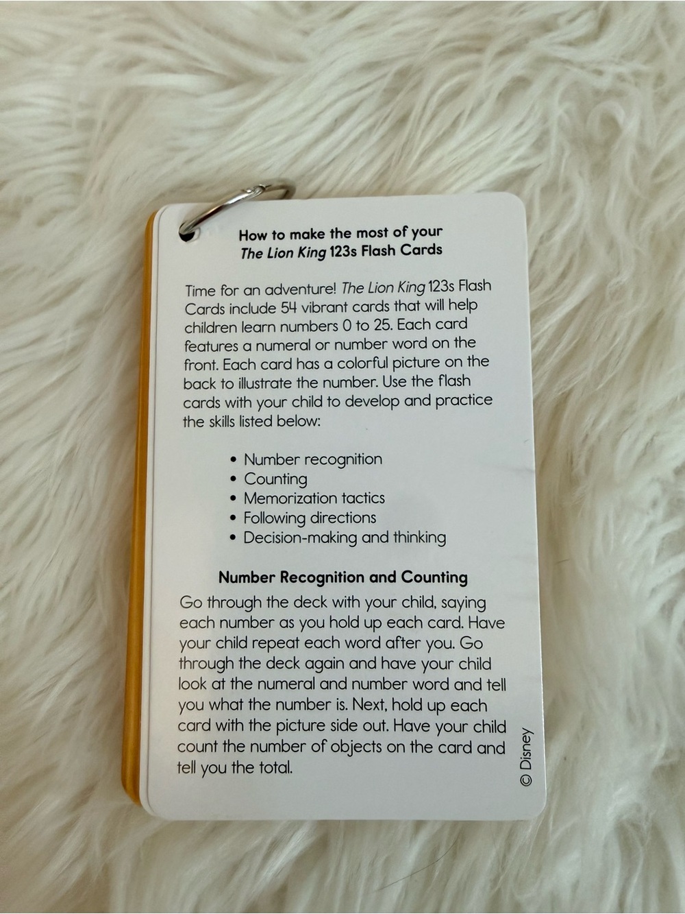 💫10/$25 • Disney The Lion King 123s Flash Cards